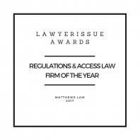 Matthews Law named Regulations & Access Law Firm of the Year in LawyerIssue Awards, 2017